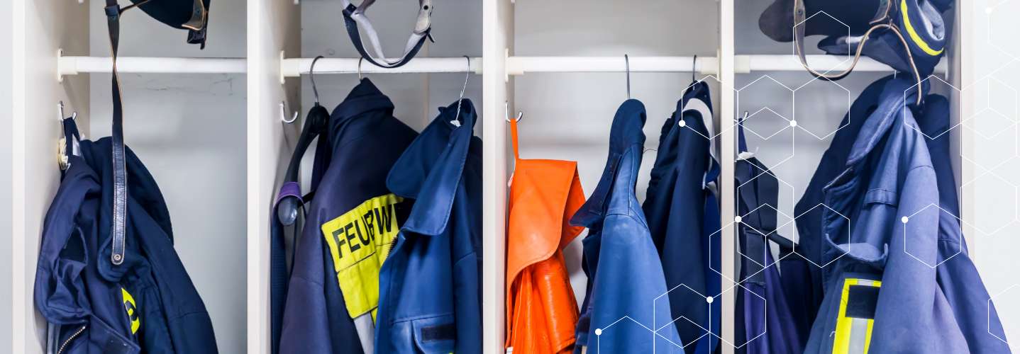 Protective clothing on the shelf Protective clothing on the shelf