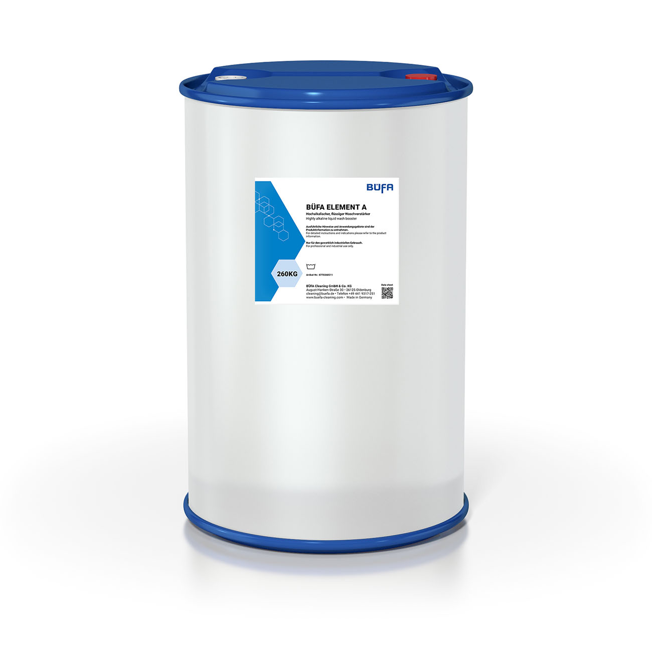 Gebinde_8770268511 BÜFA Element A: Hochalkalischer, flüssiger Waschverstärker für das BÜFA Elements System 260 KG - BÜFA