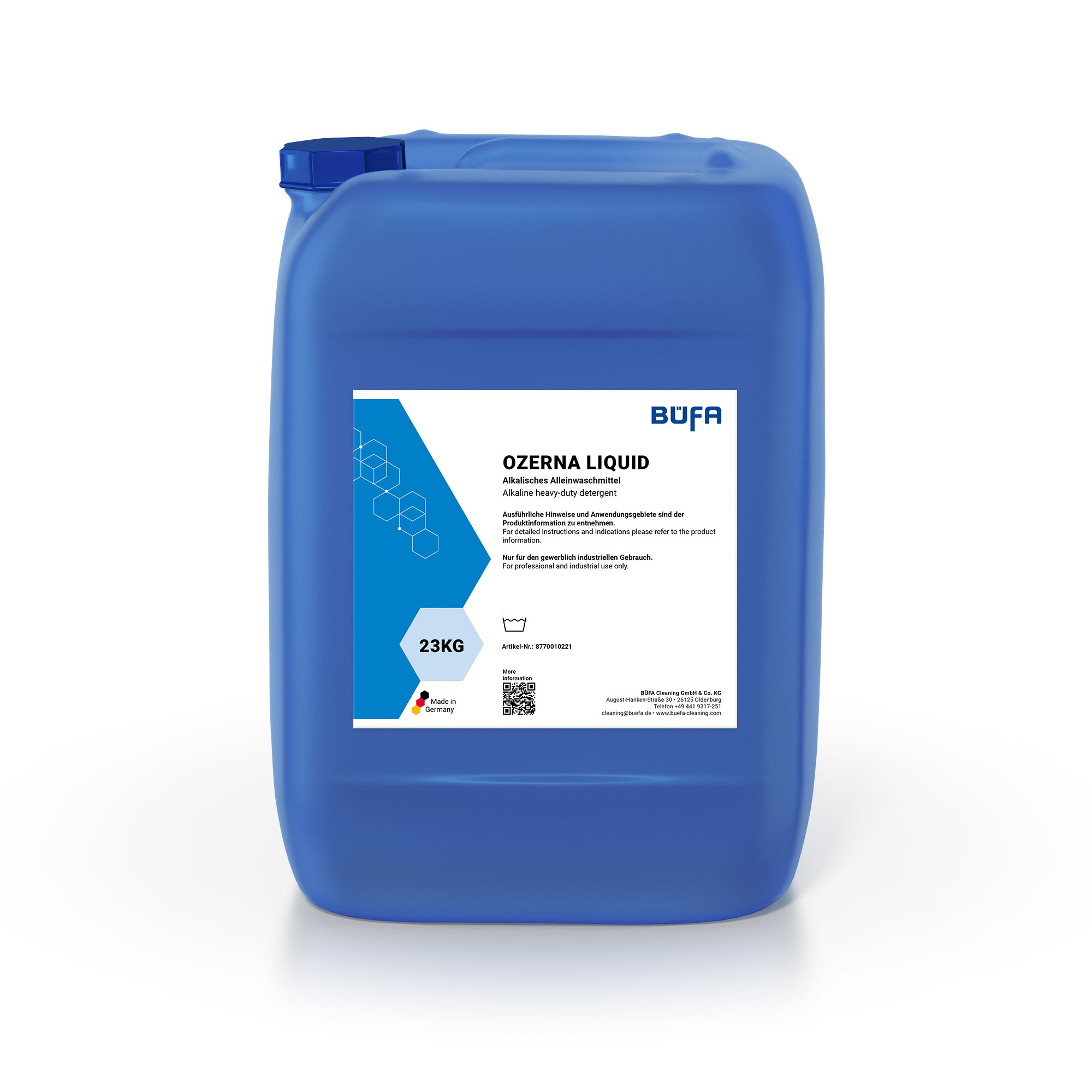 Ozerna Liquid: Alkalisches Alleinwaschmittel 23 KG - BÜFA