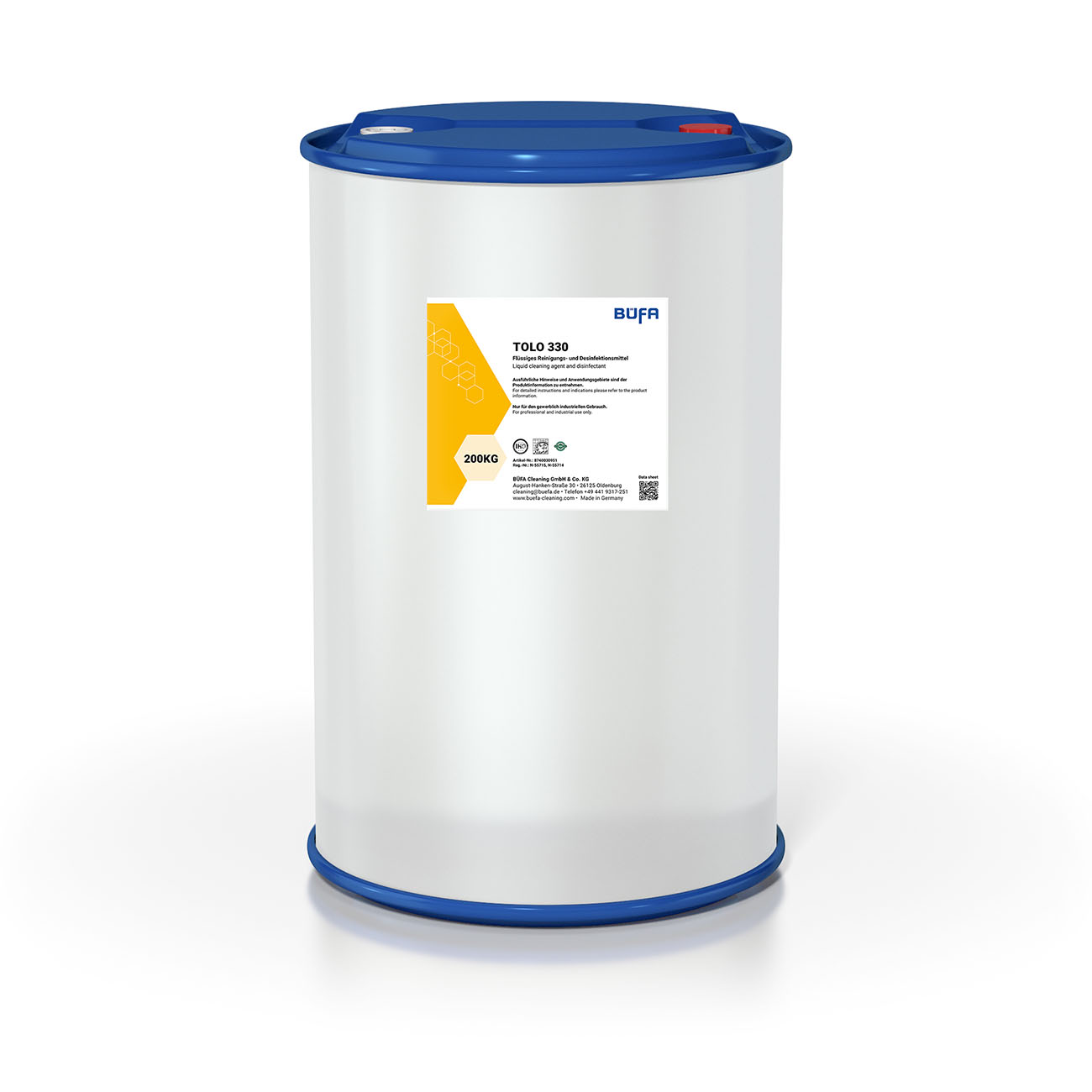 Tolo 330: Liquid cleaning and disinfection concentrate 200 KG - BÜFA