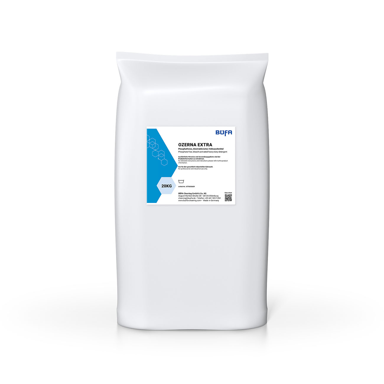 Gebinde_8770030609 Ozerna Extra: Phosphatfreies, bleichaktiviertes Vollwaschmittel 20 KG - BÜFA
