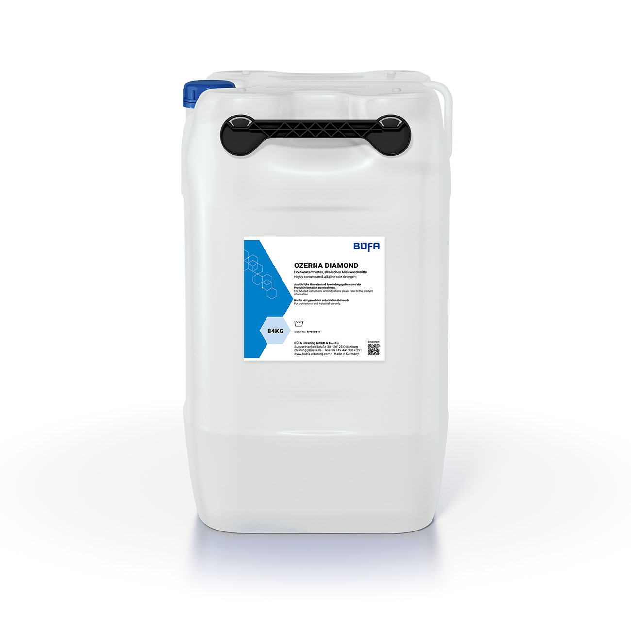 Gebinde_8770001501 Ozerna Diamond: Hochkonzentriertes, alkalisches Alleinwaschmittel 84 KG - BÜFA