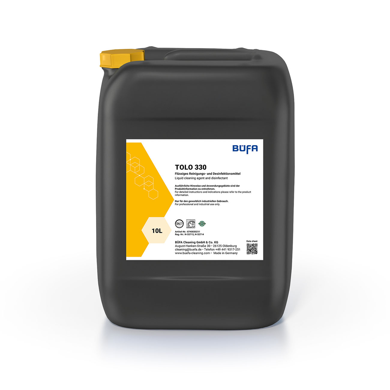 Gebinde_8740030211 Tolo 330: Liquid cleaning and disinfection concentrate 10 L - BÜFA